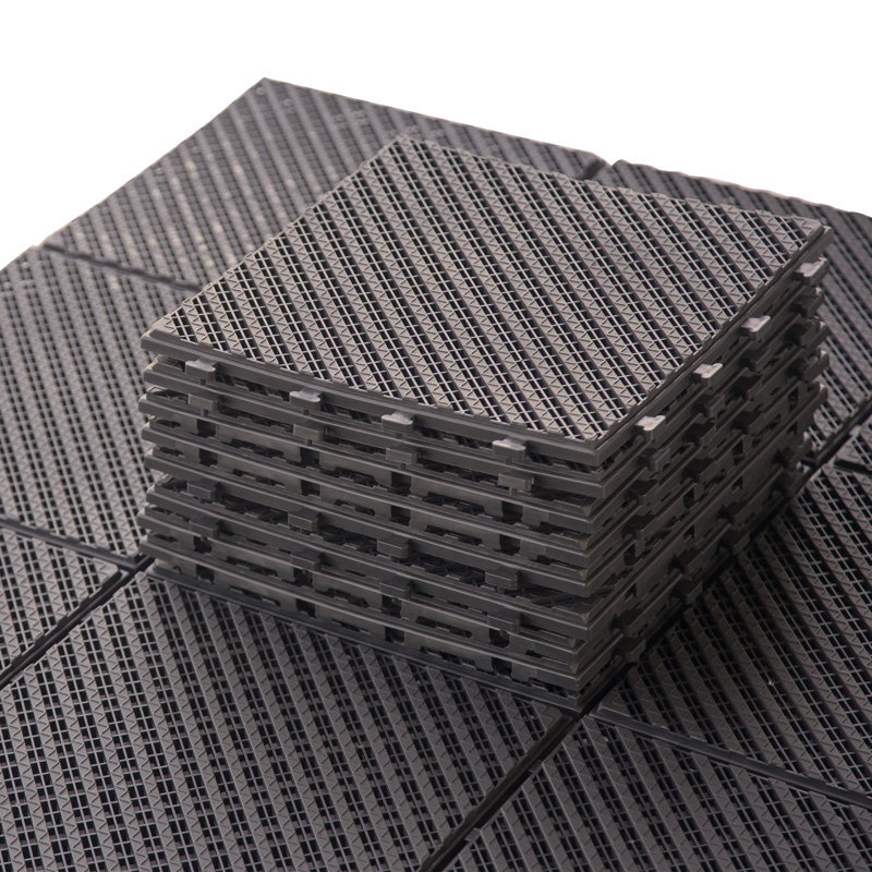 Tuile de terrasse extérieure en plastique, Brun