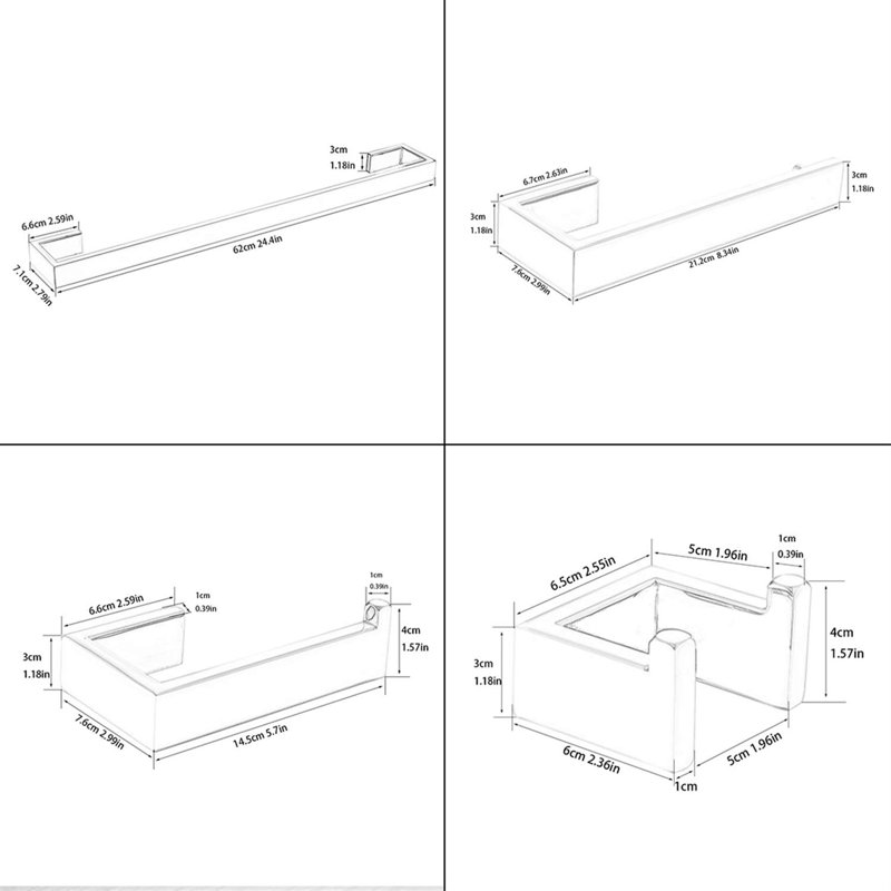 Ensemble de quincaillerie de salle de bain 8 pièces