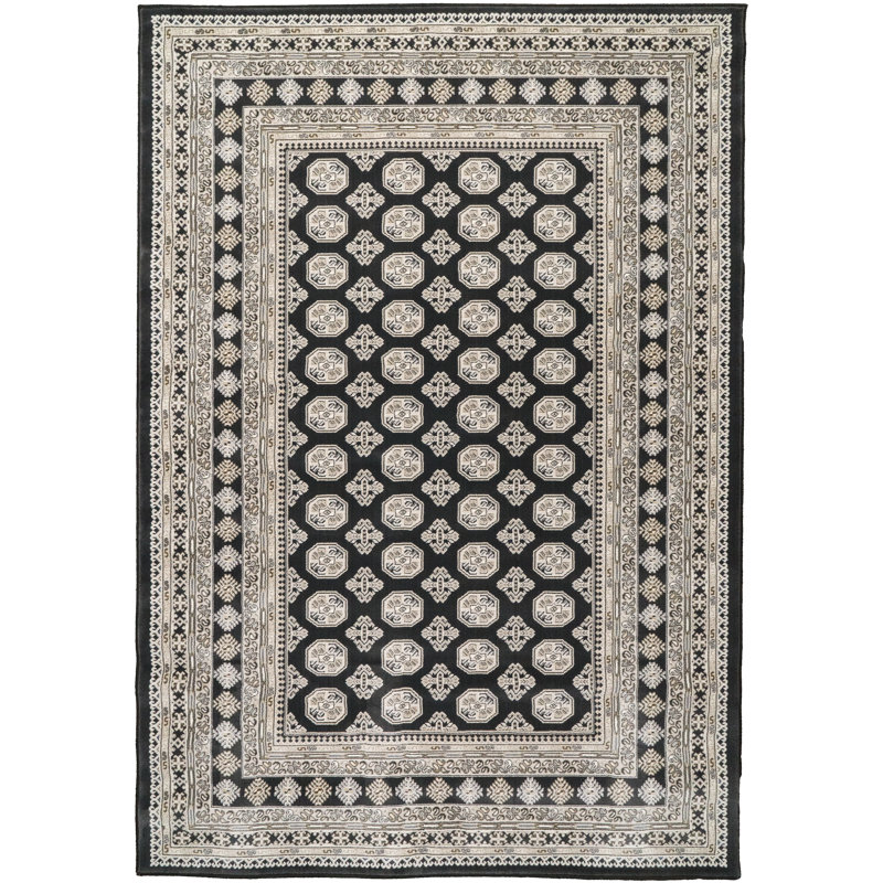 Tapis gris anthracite/gris oriental Attell, Rectangle 7 pi 10 po x 11 pi 2 po