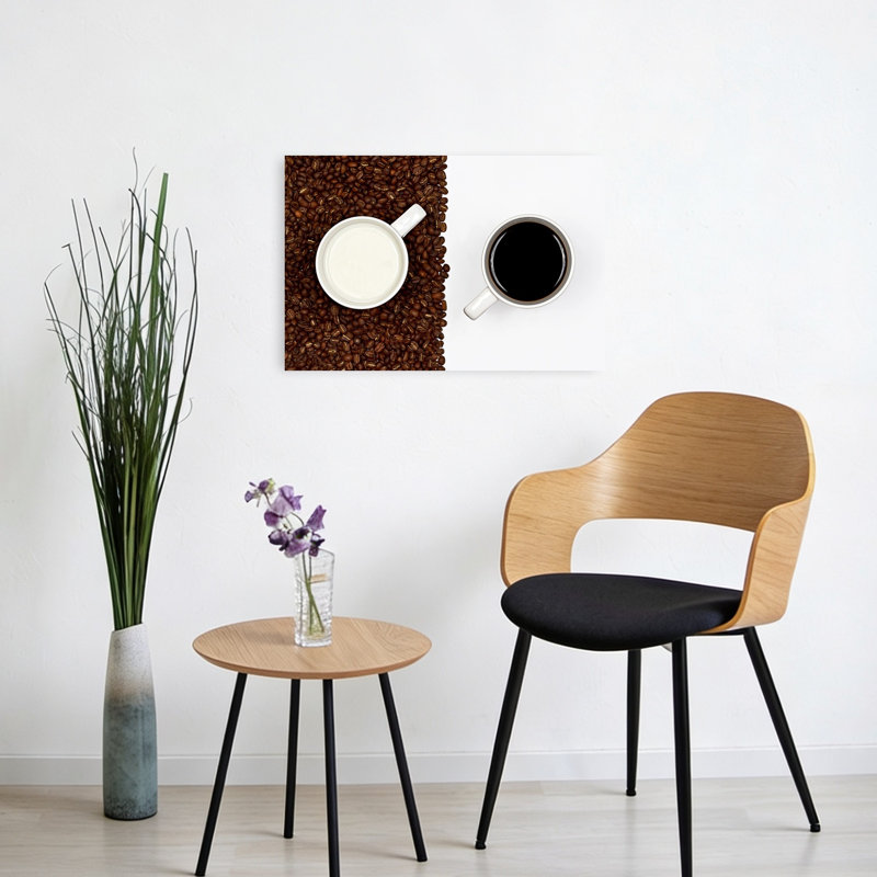 Impression d'art mural noir foncé café foncé, H 16 po x l 24 po