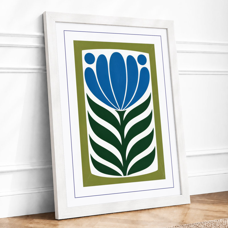 Symmetry Botanical - Framed Print, A1 - 84.1 x 59.4 cm, White