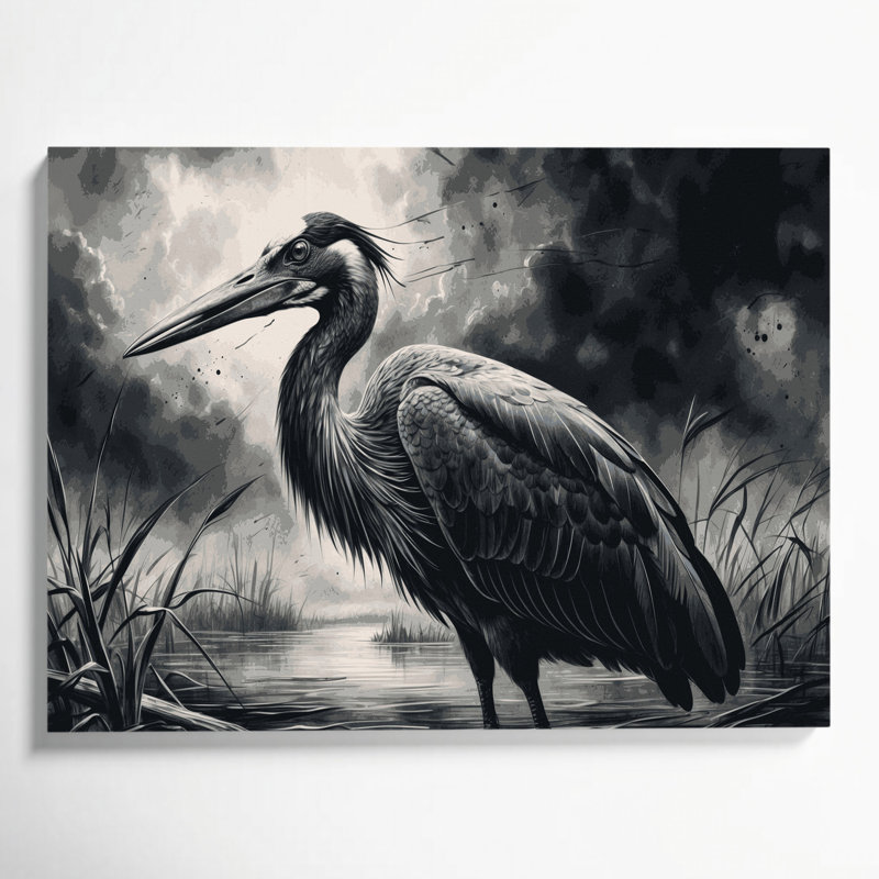 Art mural sur toile noir, H 12 po x l 18 po