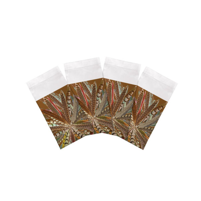 Cotton Blend Square Napkins, Brown