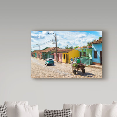 Cosey «Trinidad Colorful Street Scene VI», reproduction de photo sur toile tendue