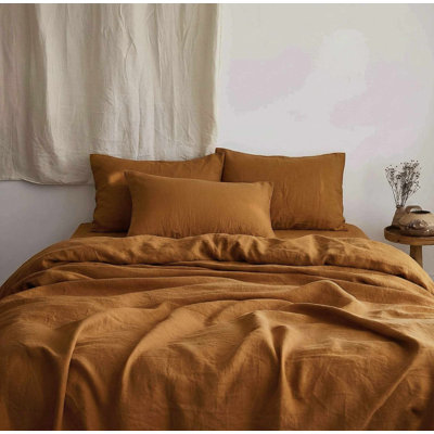 Ensemble de housse de couette 100% lin français 100% naturel (plusieurs tailles et couleurs)