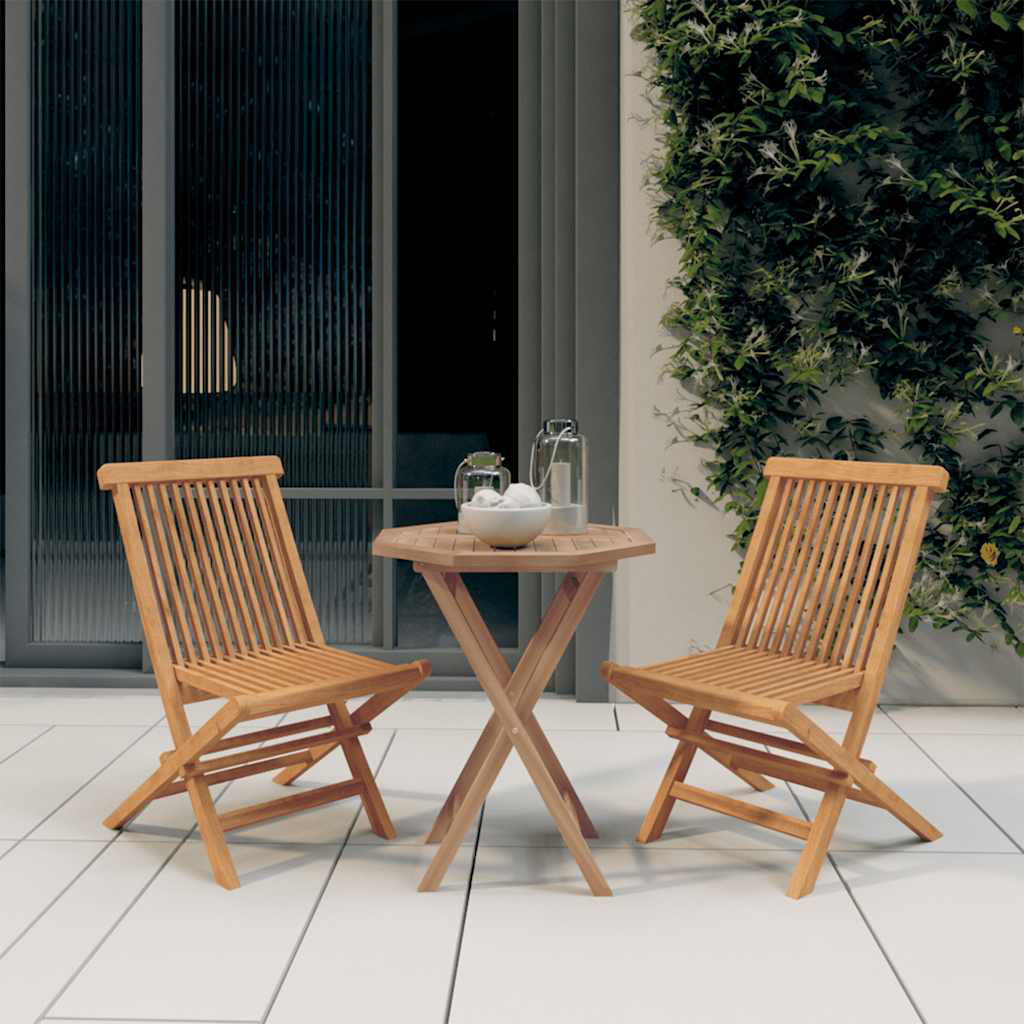 Martinsdale 2 - Person Teak Patio Dining Set with Round Table