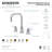Kingston Brass NuvoFusion Two-Handle 3-Hole Deck Mount Widespread Bathroom Faucet with Brass Pop-Up Drain-137577464