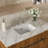 18"X12" White Ceramic Rectangular Undermount Bathroom Sink With Overflow