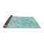 Tapis de zone turquoise à motifs-961190630