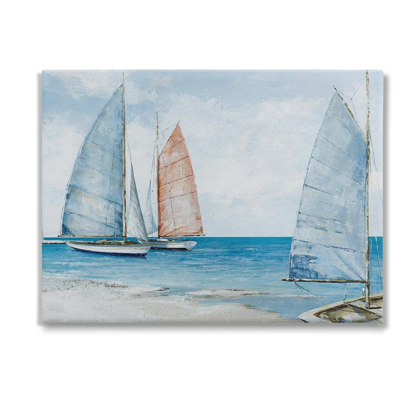 «Coastal Sailboat Fleet» par Max Maxx sur, H 36 po x l 48 po