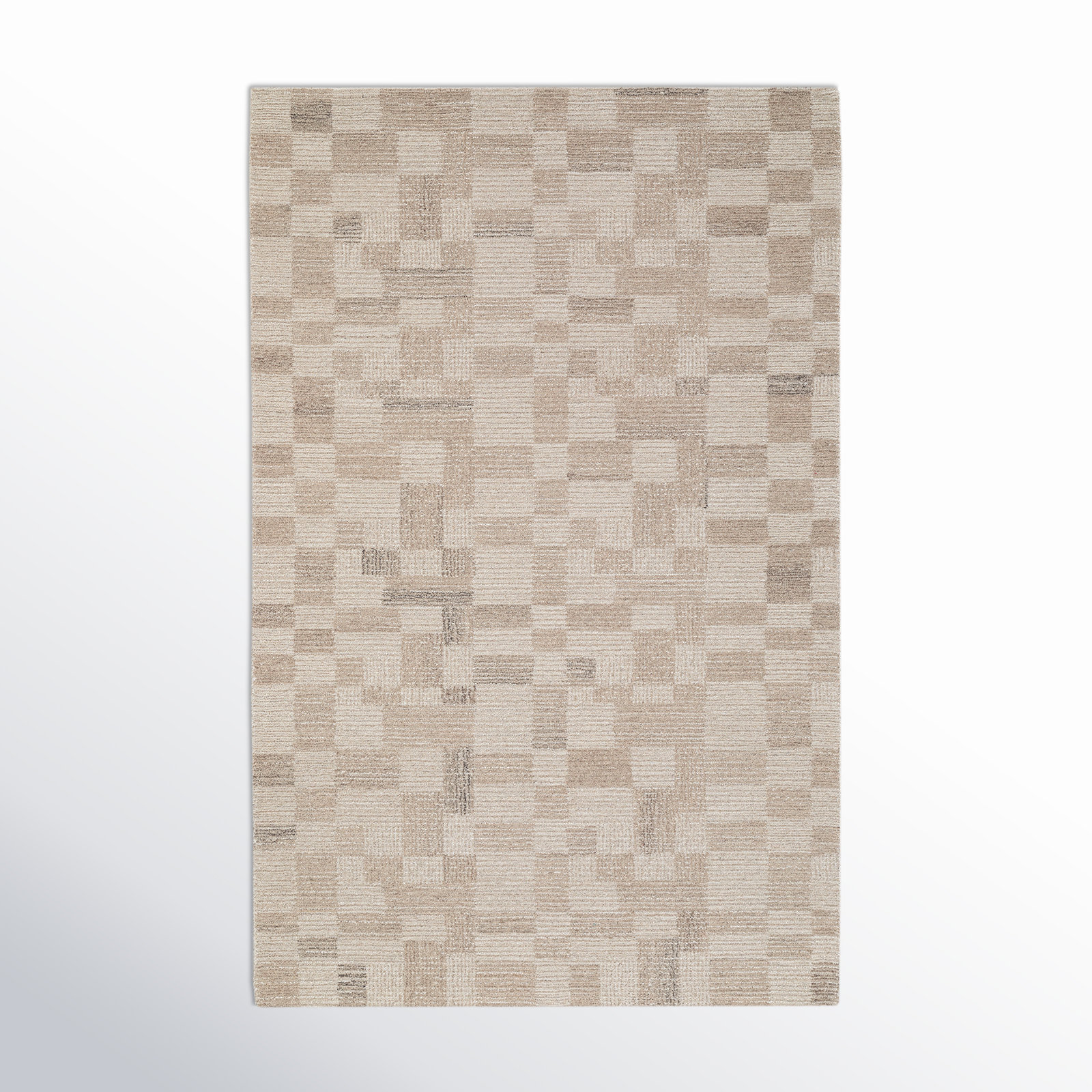 Tildi Hand-Tufted Plaid Wool Rug, Rectangle 8' x 10'