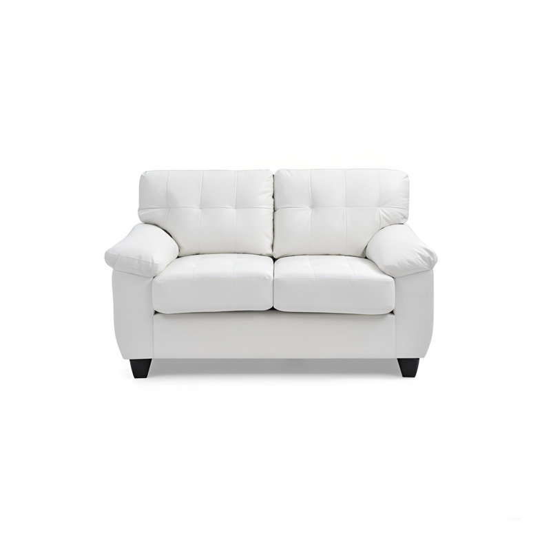 Causeuse contemporaine blanche avec confort, Blanc