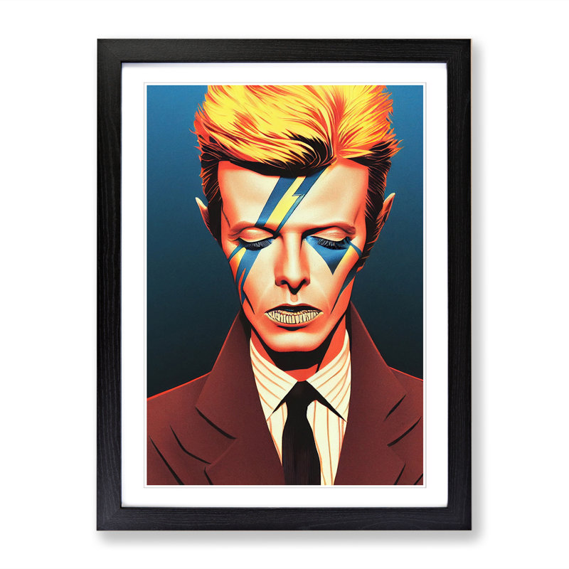 Kiskimere David Bowie Portrait Vol.2 - Picture Frame Print, Oak, 64cm H x 46cm W x 2cm D