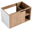 Meuble-lavabo mural moderne 30 po, porte à fermeture douce, imitation chêne, 1 armoire et 2 tablettes
