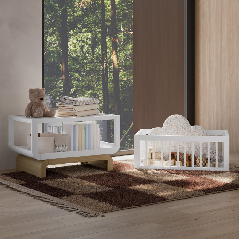 Berceau de luxe convertible 3-en-1 Storkcraft Santorini, Blanc / Bois flotté