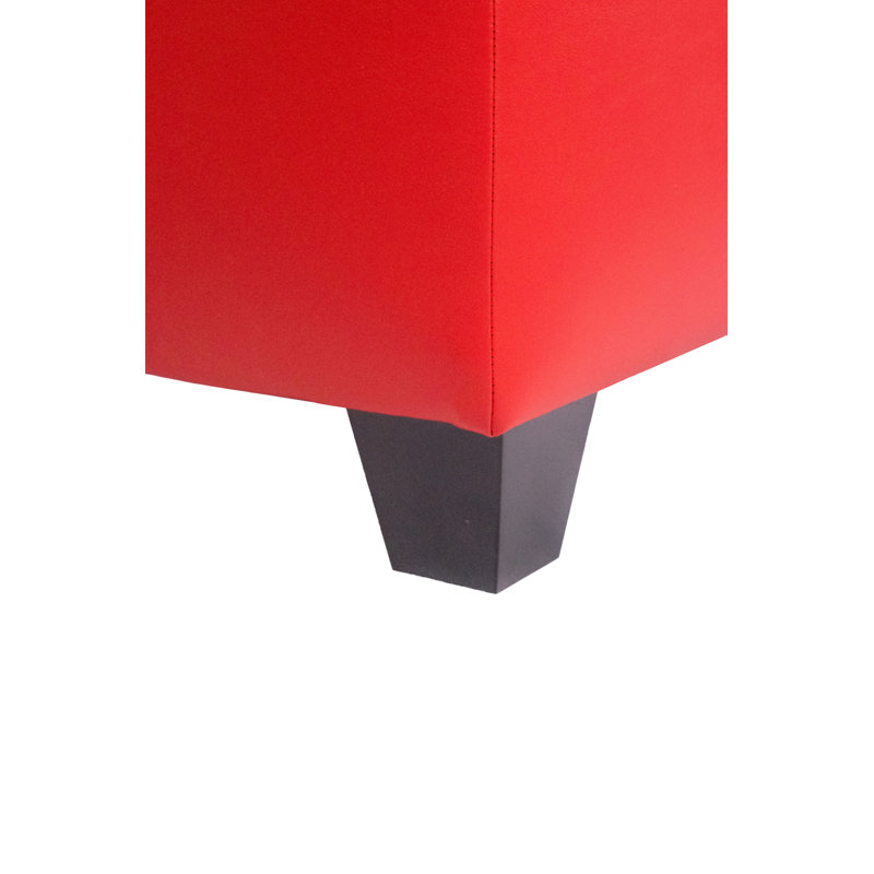 Banc de rangement pour chaussures 36 paire Kenyon, Rouge / Gris foncé