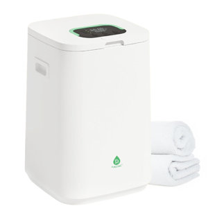Seau chauffe-serviettes de luxe de 23 litres avec affichage à DEL en blanc Pursonic