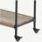 Oak and dark sand double service trolley