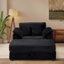 Canapé en tissu d'ameublement avec repose-pieds 47,24 po-749351436