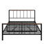 Structure de lit plateforme en métal avec tête de lit, grand lit, métal, sans sommier, structure pour grand lit pour une nuit de repos, structure, repos paisible