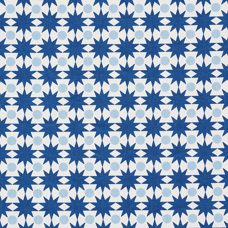 Tissu Schumacher x Studio Bon Cosmos, Bleu