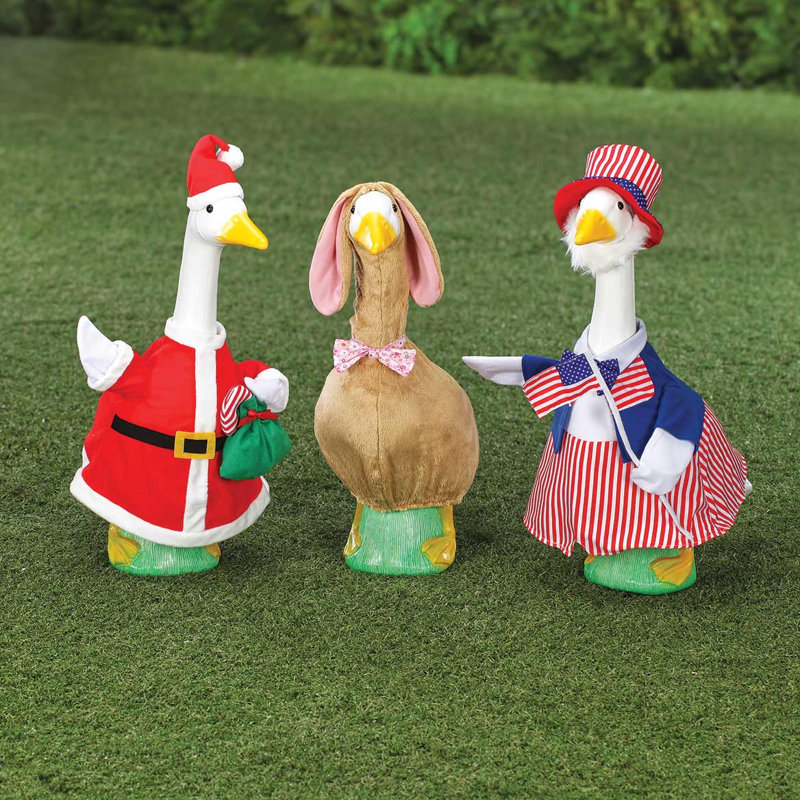 Large Goose and 3 pc Holiday Outfit Bundle