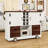 Rolling Kitchen Island Cart with Drop Leaf, Power Outlet, Adjustable Shelves and 2 Storage Drawers-1259537904