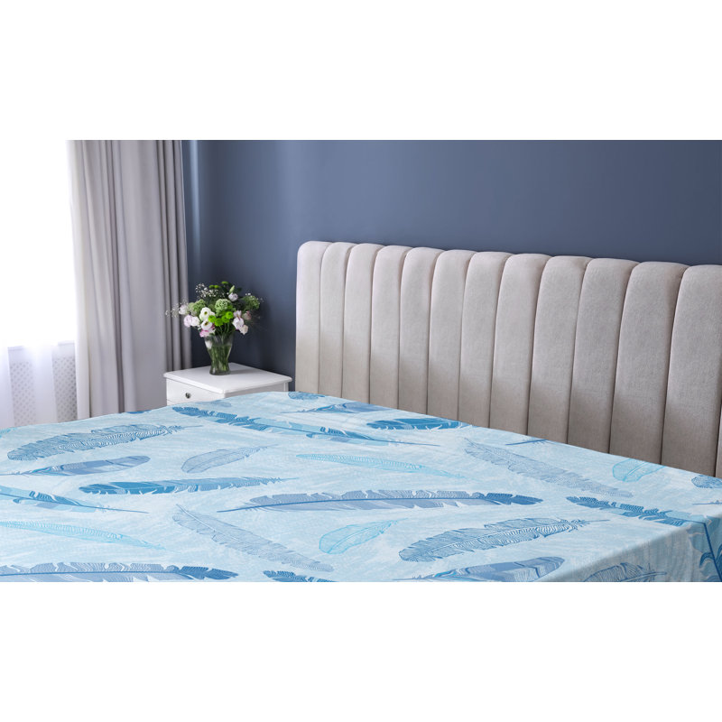 Drap-housse à motif de plumes Ambesonne