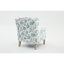 Chaises d'appoint à oreilles confortables en tissu et pieds en bois Modern Floral Home