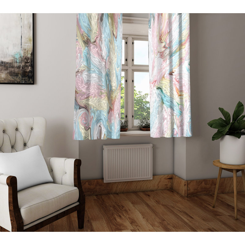 Paire de rideaux semi-transparents Swirl, L 40 po x L 52 po