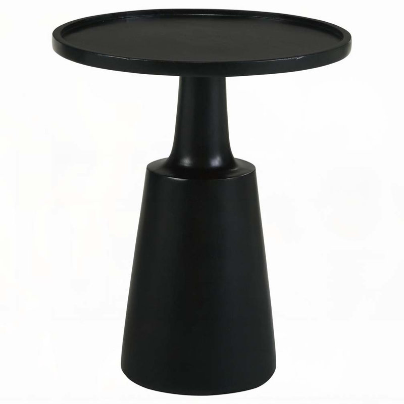 Table d'appoint piédestal noir