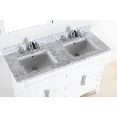 Pisa 48.11'' Double Bathroom Vanity with Top