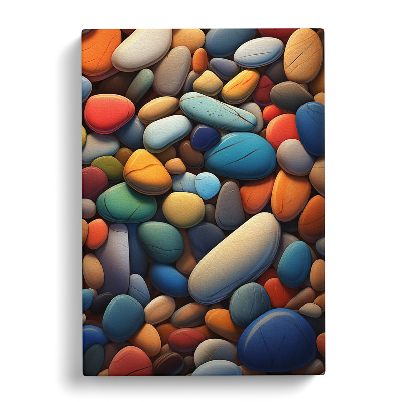 Pebbles Digital - Wrapped Canvas, 50cm H x 35cm W x 3cm D