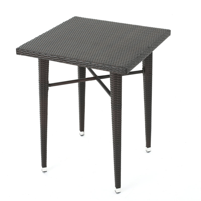 32" SQUARE WICKER BAR TABLE