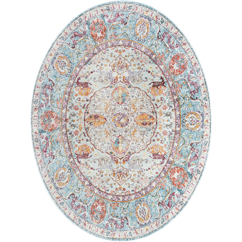 Oriental Indoor Rug, Oval 7'10" x 10'