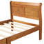 Lit plateforme simple en bois massif - tête de lit et design, convient au matelas, sans sommier, facile à assembler, avec ressort