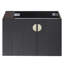 Meuble-lavabo de salle de bain avec lavabo, 2 portes et tablette de rangement ouverte-1458431583