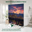 Paravent pliant à 4 panneaux, séparation de pièce, coucher de soleil sur la ligne d'horizon de Denver, Colorado, montagnes Rocheuses, en toile, autoportant, cloison de protection, séparation d'intimité