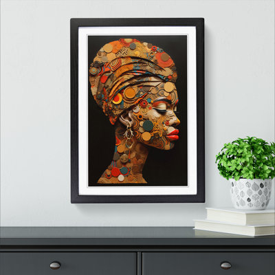 African Woman Neo-Plasticism - Framed Print