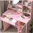 Vanity Desk with Mirror & Light, Large Drawer Three Level Storage Dresser, 3 Lighting Modes Adjustable Brightness, Bedroom Dressing Table(Pink)-1252501781