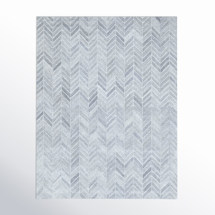Herringbone Hand Tufted Chevron Area Rug