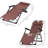 21 Folding Beach Lounge Chair With Pillow & Pocket By , For Patio, Lawn, Pool, Deck, Outdoor, Adjustable, Brown Lawn Sunbathing Chair, Pocket. For Beach, Pool. Brown. Lightweight Yet Build, Holds 330
