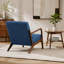 Chaise d'appoint Mid-Century moderne avec structure en bois, chaises de salon rembourrées avec coussin de taille, fauteuil de lecture pour véranda de chambre à coucher-290628135-270559288-270559291