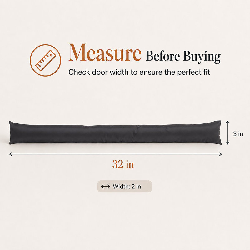 Gray Draft Stopper 32”, Gray