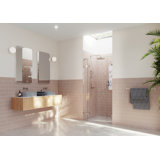 Stellar 37.25 in. x 78 in. Fully Frameless 3 Panel Inline Hinge Shower Door