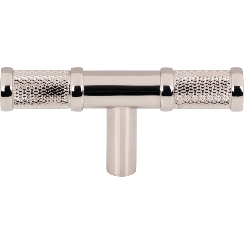 Burnham T-Knob 3 Inch Flat Black, Polished Nickel