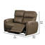 Causeuse inclinable électrique Sily, similicuir brun clair, 57 pouces, USB-118124182