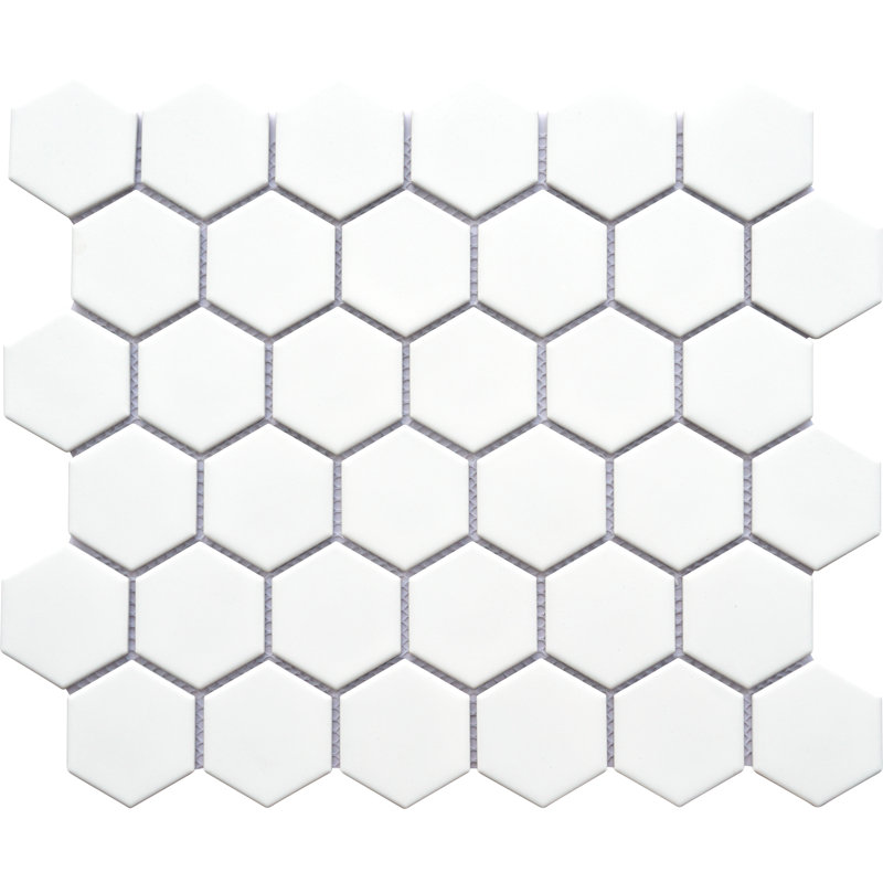 Impact Gray 11 in. x 13 in. Matte Porcelain Wall Tile (19.34 sq. ft./Case), White