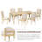 7-Piece Wood Frame Rustic Extendable Dining Table Set With Drawers