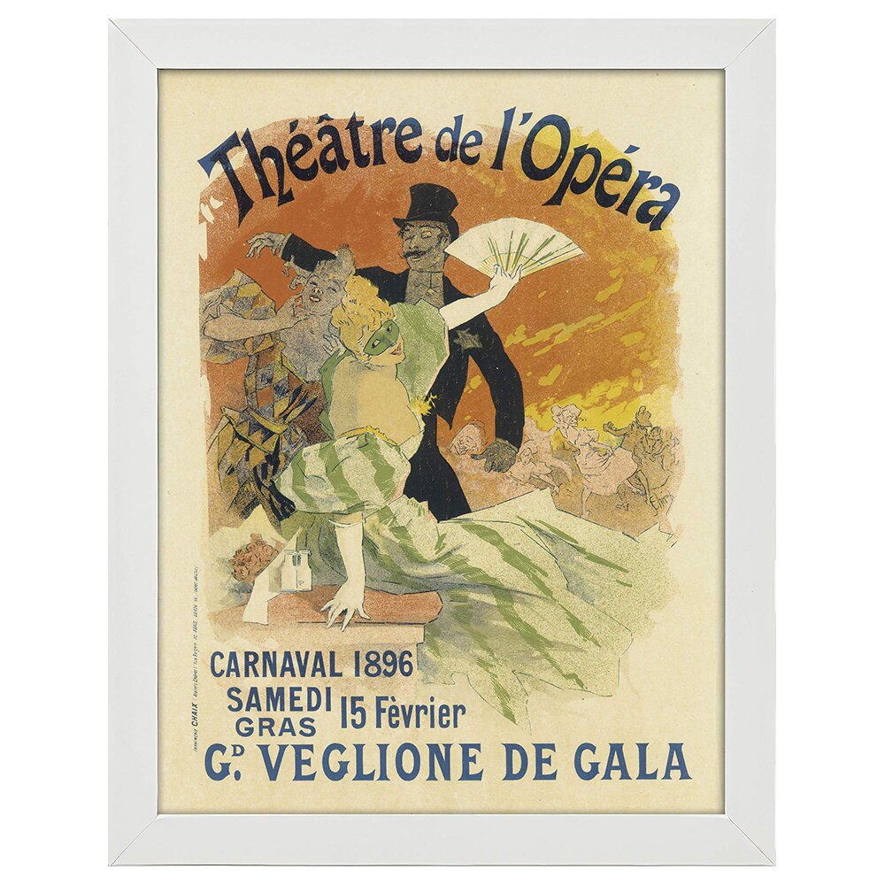 Leinwandbild Vintage Artistic Poster Théâtre De L''opéra